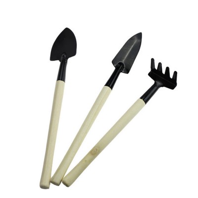 Wellflyer Wholesale Kids Gardening Tools Wood Handle Mini Garden Bonsai Tool Set